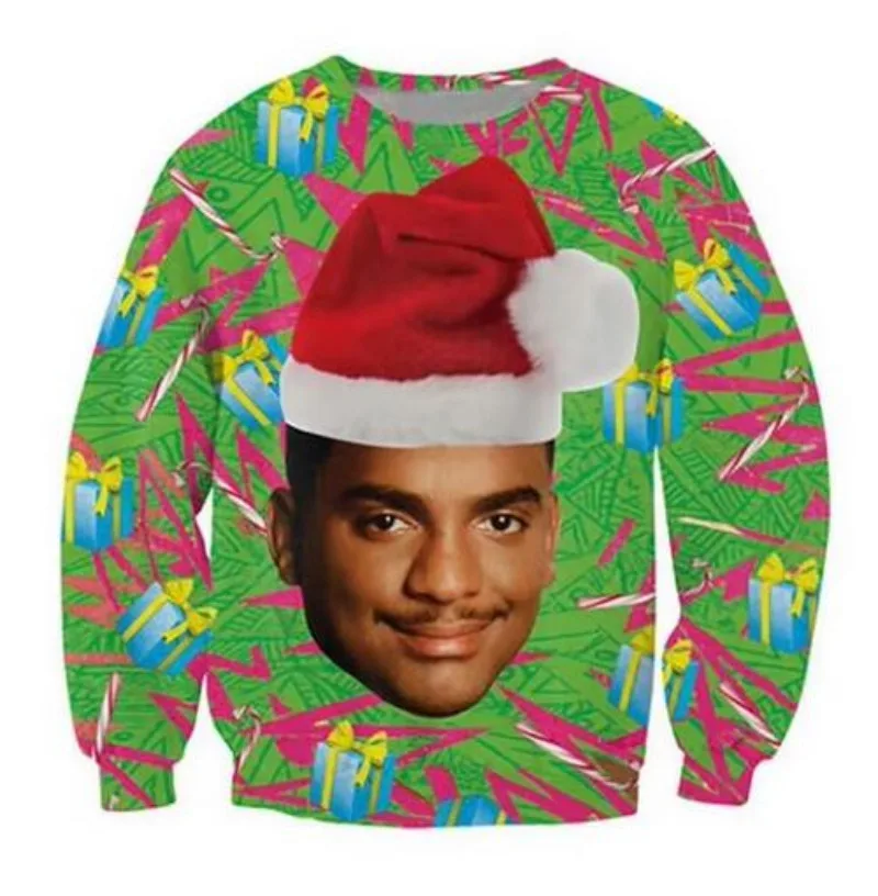 

New 3D Printing Christmas Fashion Men Women Tracksuits Crewneck Hip Hop Sweater Plus Size S-7XL