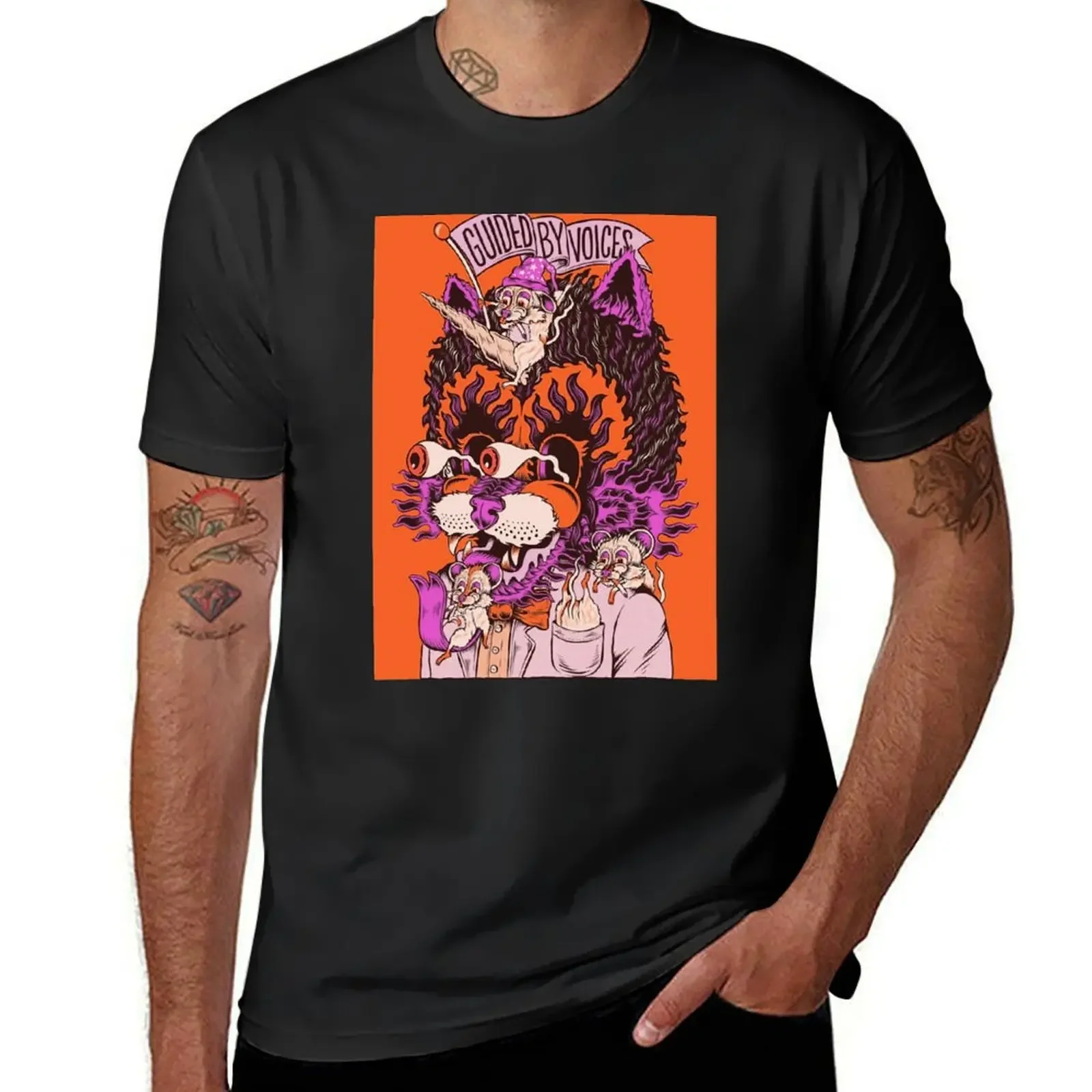 

Guided by Voices - Crazy Cat and Rats poster, original illustration for the legendary alternative ro T-Shirt