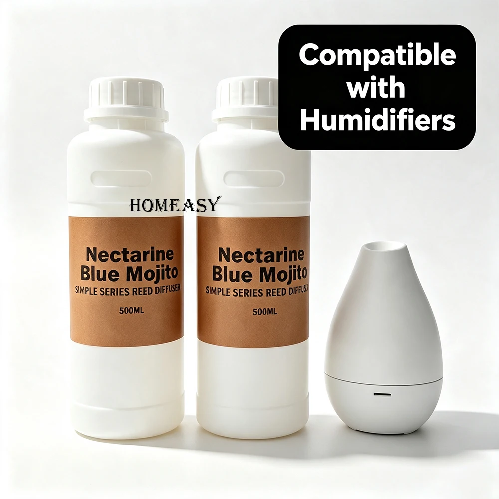 Bulk 500ML Water Based Diffuser Refill Oil Lavender Flameless Aroma Oil Air Freshener Reed Diffuser Humidifier Essential Oil