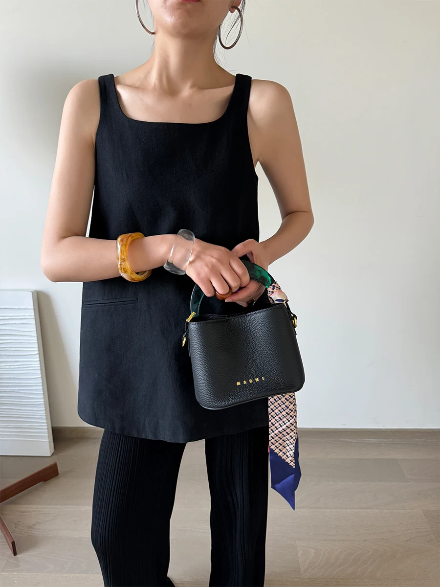 

Bla Cotton Linen A-Line Dr Square Collar Midi Skirt Spring Summer Faion Women's Clothing Casual Ele Sle