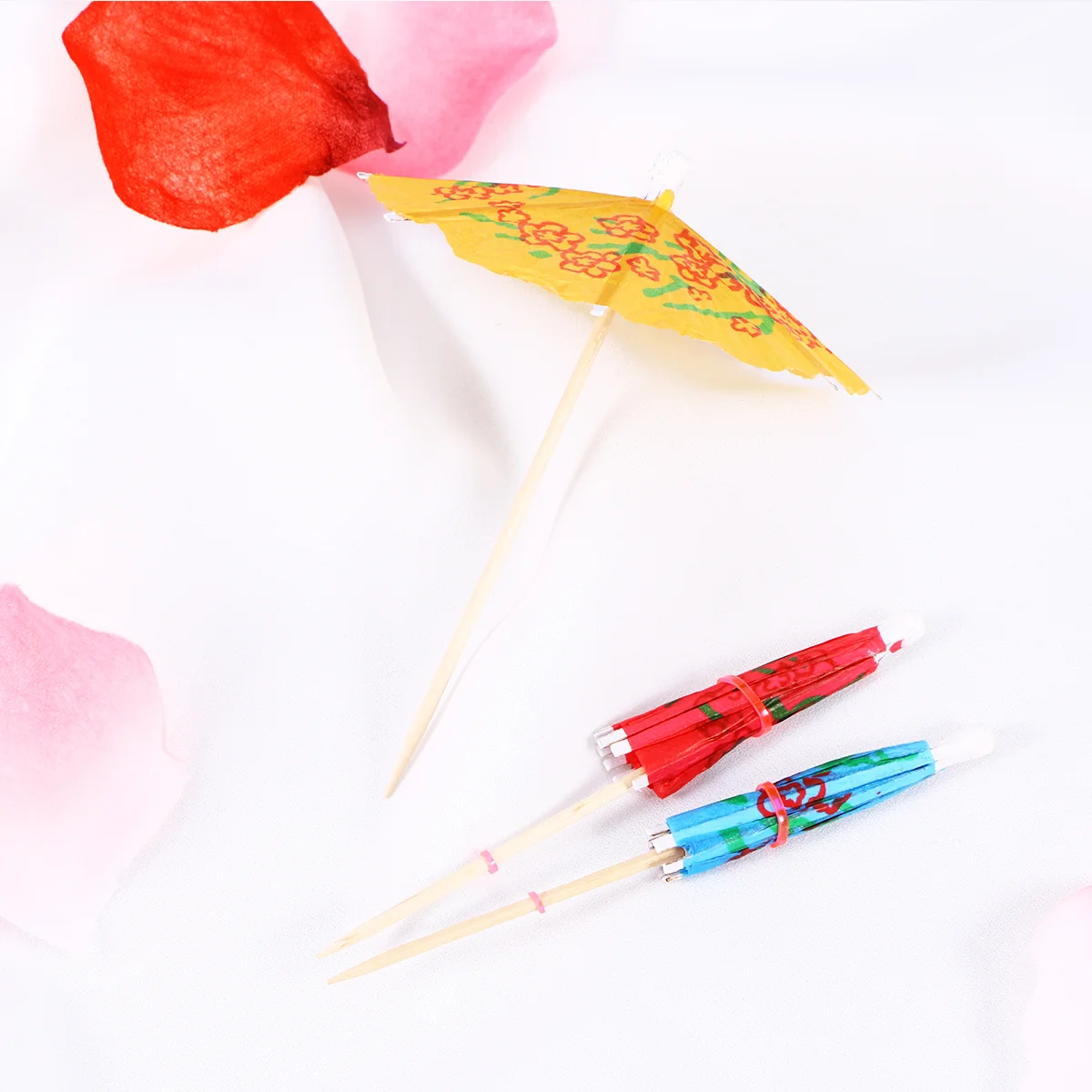 144 Pcs Miniature Umbrellas Drink Small Paper Parasol Picks for Drinks Cocktail Hawaiian-themed Decorations