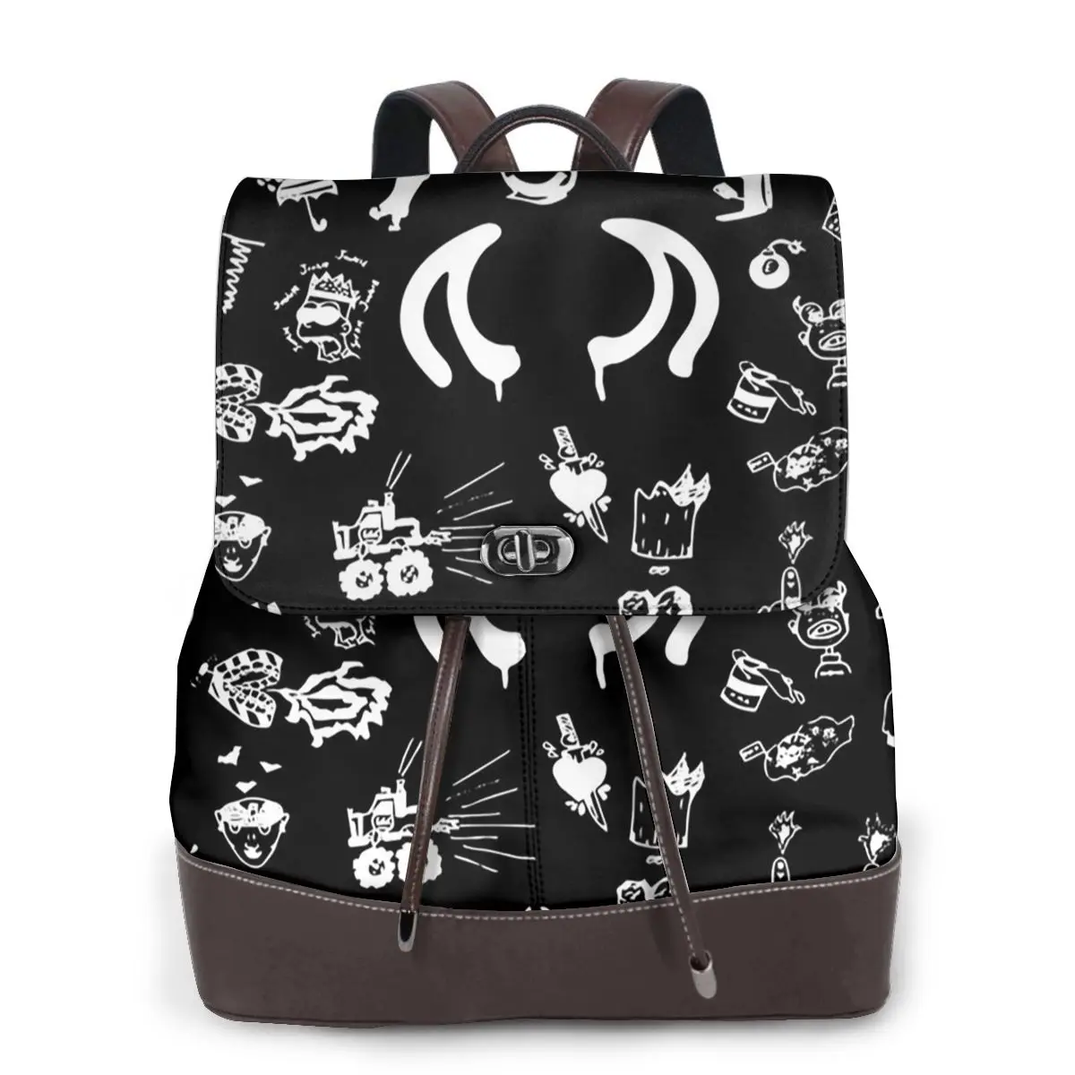 Yungblud Drawings Tattoo Sheet Bookbag School Student Bags Hiking Travel Daypack for Women Fashion Derma Backpack