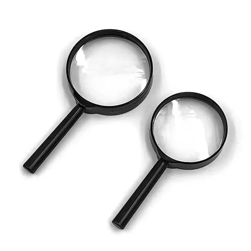 2/6/10Pcs Mini High Definition Pocket Magnifier, 1 Big 1 Small Portable Magnifying Glass for Reading Observation