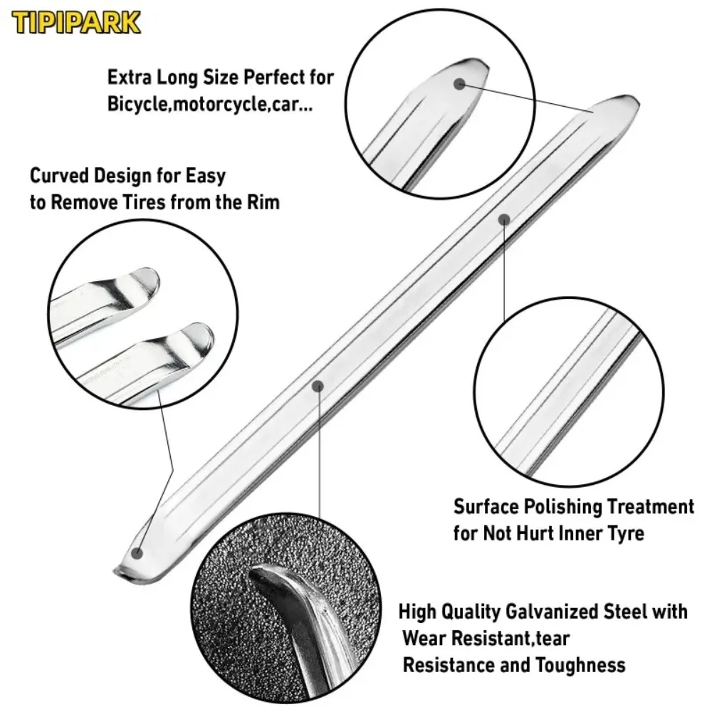 Car Tire Wrench Car Repair Tool Steel Crowbar Tire Rim Opener Crowbar Motorcycle and Bicycle Removal Tool Auto Accessories