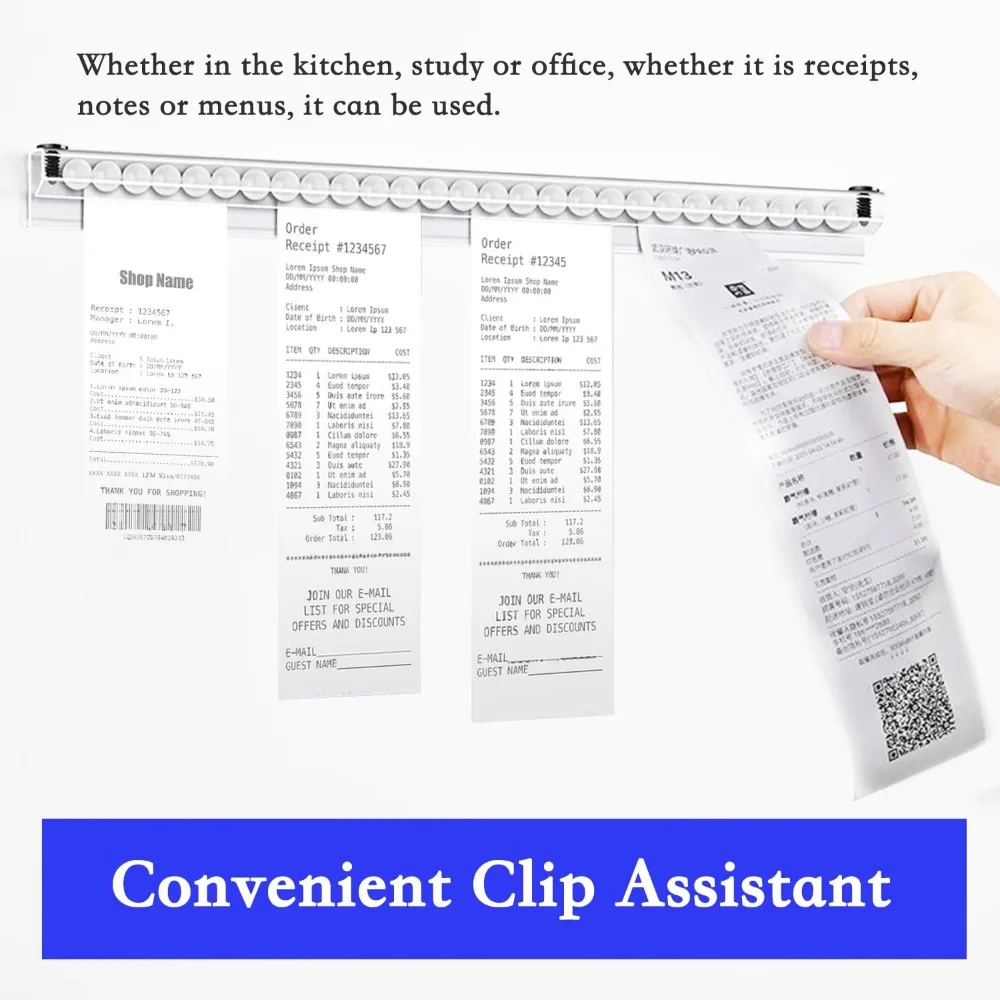 

Держатель для чеков в ресторане, подходит для системы держателей чеков в ресторане, не требует сверления.