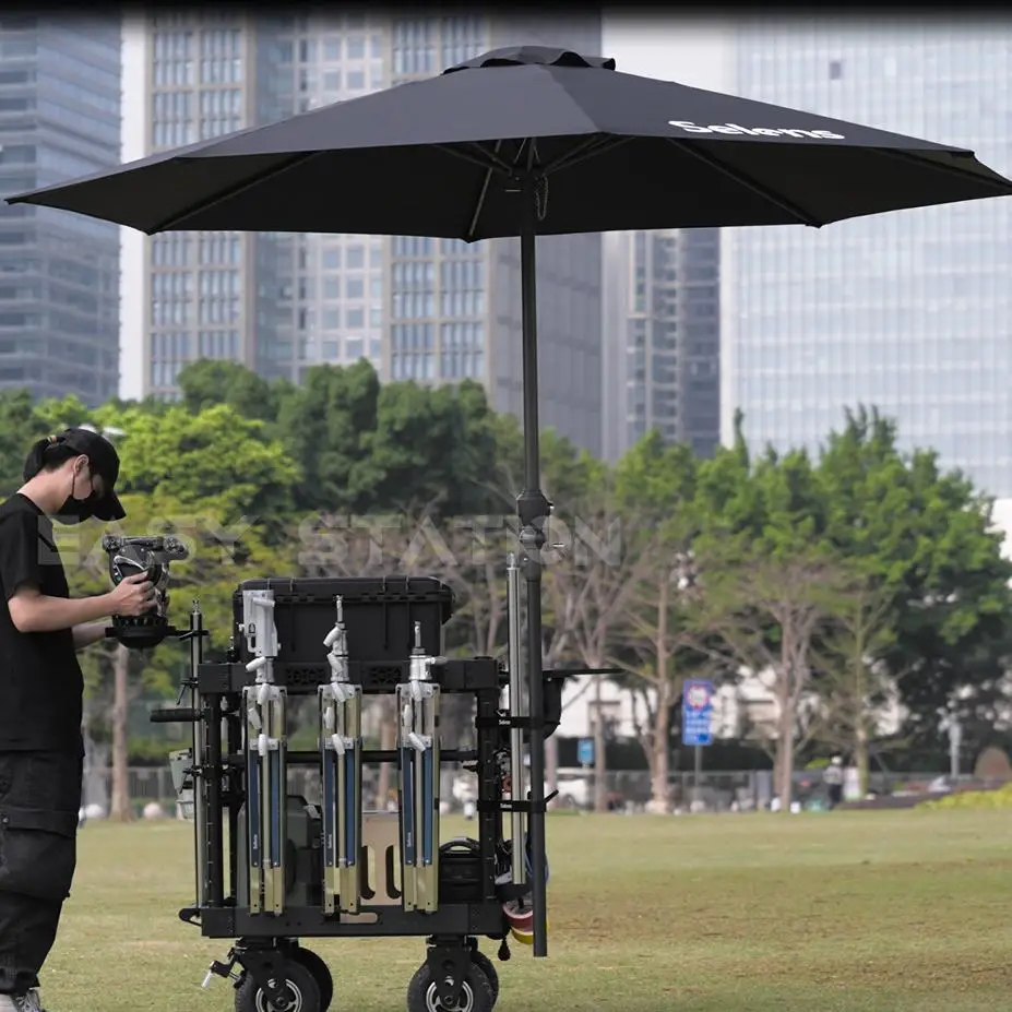Selens Director’s Cart Sun Umbrella With Rod Clip,Canopy Shelter for Monitor Station, UV Protection Shade for Film Equipment