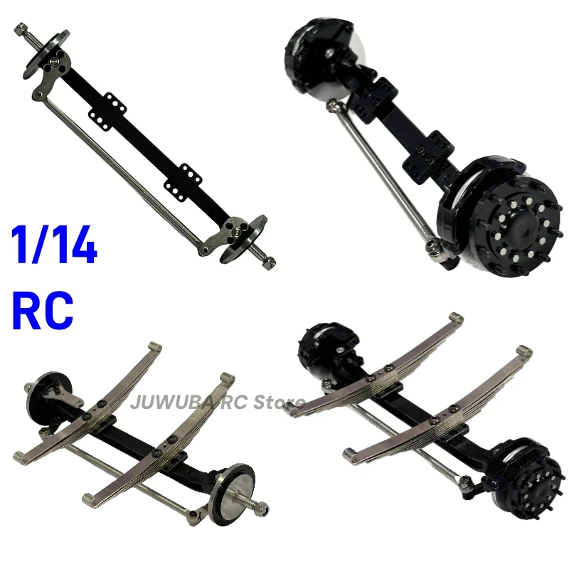 1/14 Scale RC Truck Metal Non-powered Front Axle Non-Driven Axle For Tamiya 1/14 RC Dump Tractor Truck Tipper Parts Accessories