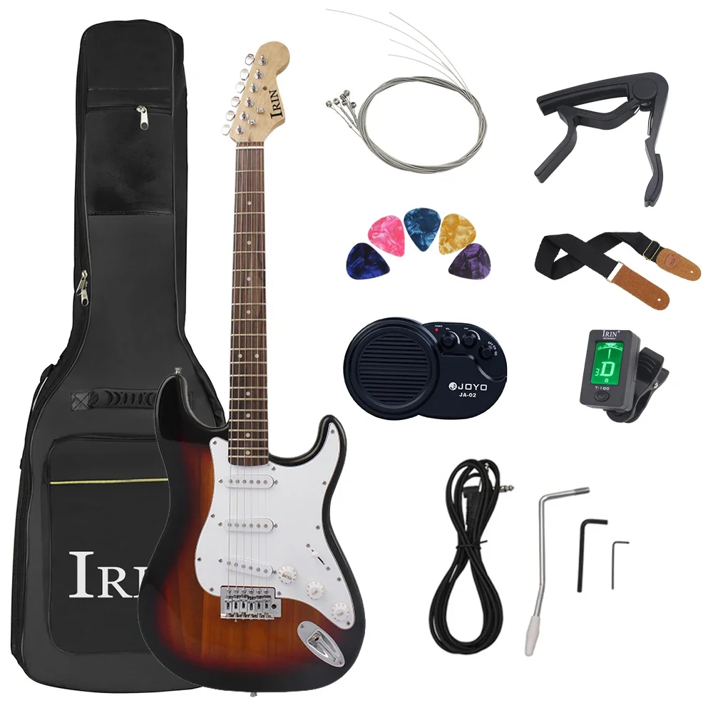 IRIN ST 39 Inch Electric Guitar 22 Frets 6 Strings Maple Body Neck Electric Guitarra With Necessary Guitar Parts & Accessories