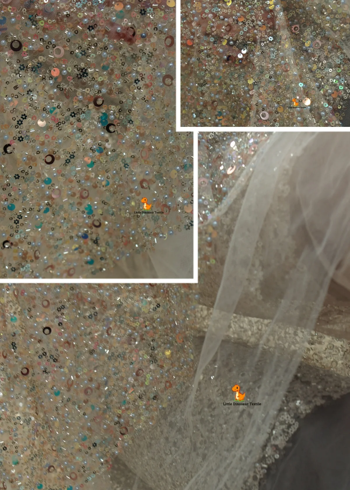 

Блестящая кружевная ткань с жемчужными блестками и вышивкой Идеально подходит для дизайнерских платьев Топы Юбки Боди Свадебные платья и мода на заказ