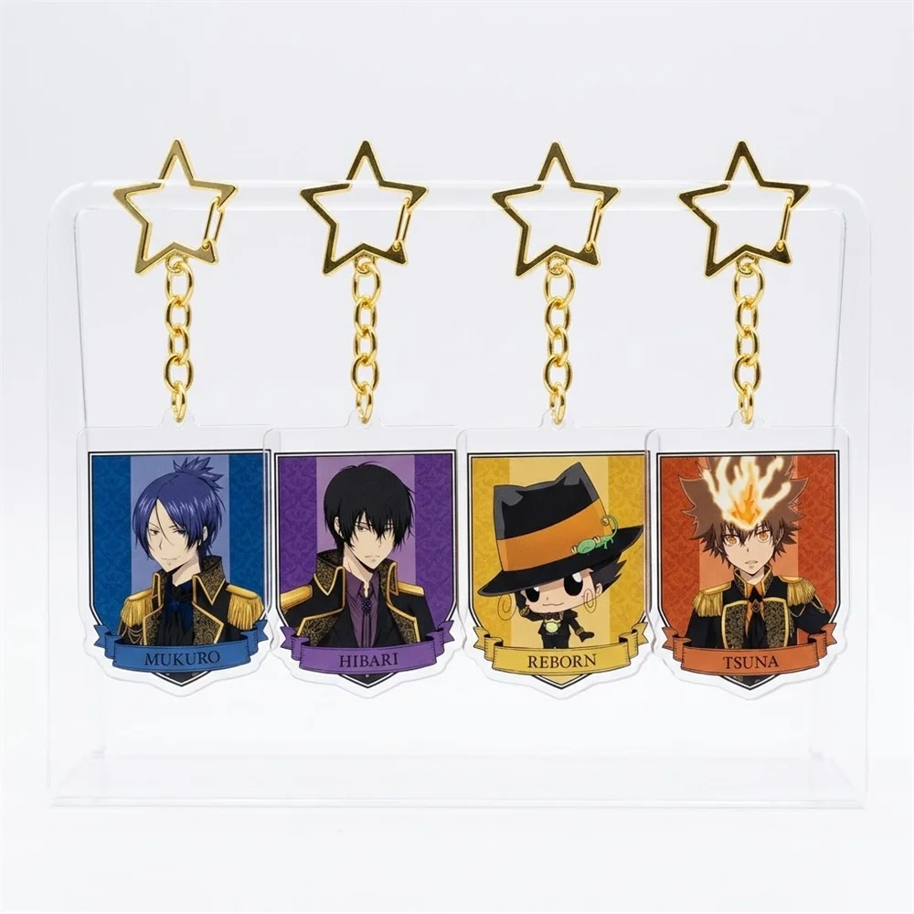 6CM Anime Katekyou Hitman Reborn Acrylic Keychain Stand Model Ornament Accessories Goods Christmas Gifts