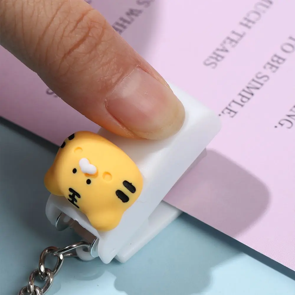 Portable Binder Tools Cartoon Cute Push Clip Stapler Paper Clips Document Binding Hoops Mini Stapler