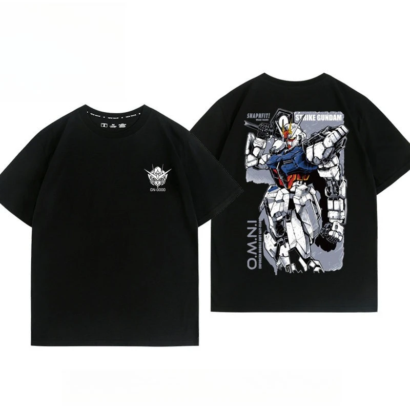 Anime Mobile Suit Gundam Printed T-shirt Men's and Women's T-shirt Men's Top Sports T-shirt 2026 Summer New Tee