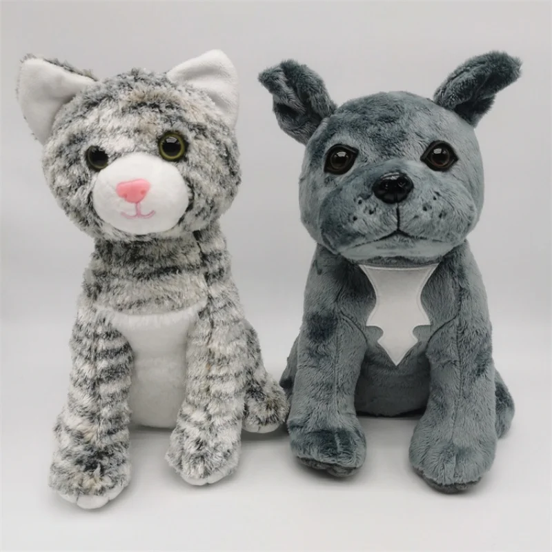 Animal de simulation mignon de 28cm, chiot, chaton, poupée en peluche, cadeau de vacances de noël