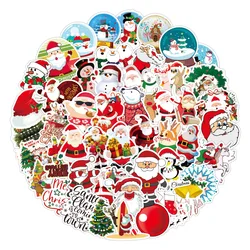 50PCS Cartoon Christmas Stickers Graffiti Luggage Computer Car Guitar DIY Scrapbook Wall Sticker Toys Decoration