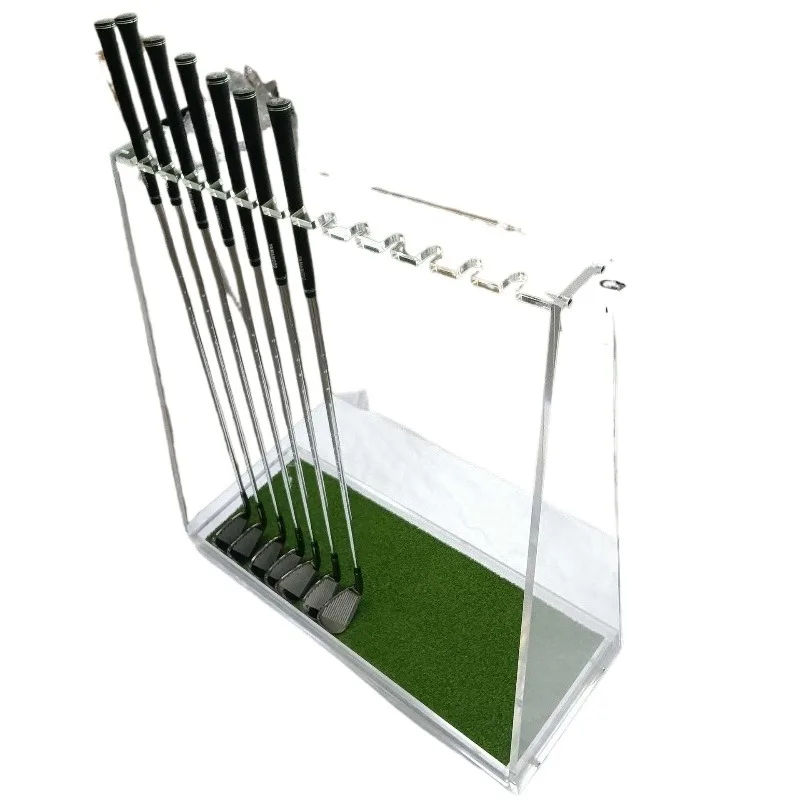 Golf Acrylic Club Display Stand Storage Rack Indoor Outdoor Course Supplies