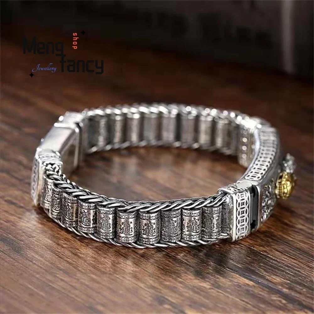 New Retro Pixiu Lulutong Bracelet Men's Beads Ins Personalized Tide Handicraft Luxury Quality Fashion Fine Jewelry Holiday Gift