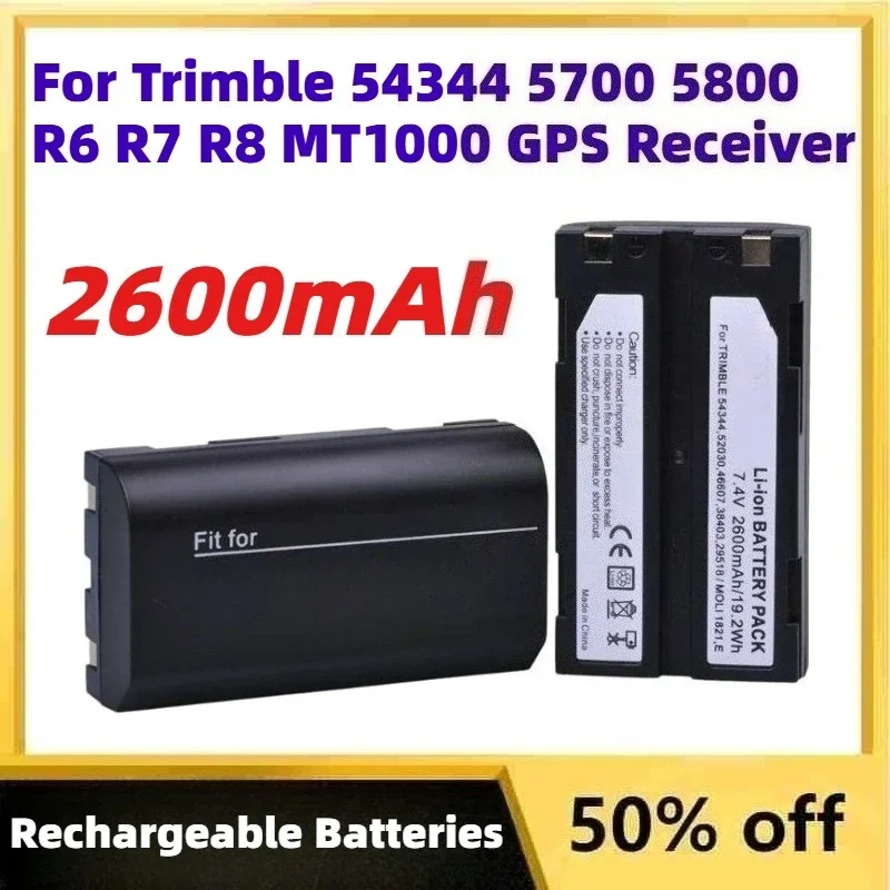 Upgrade 54344 Lithium-ion Rechargeable Battery 2600mAh for Trimble 29518 46607 52030 5700 5800 R6 R7 R8 MT1000 GPS Receiver