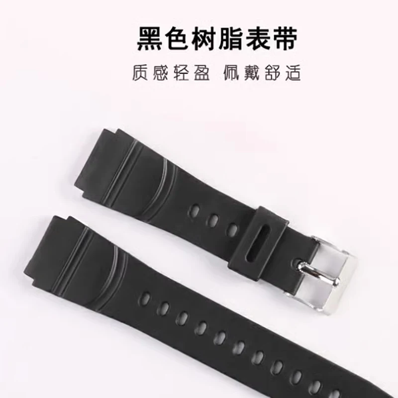 حزام ساعة اليد من الراتنج لساعة كاسيو W-800 F-91W A159 AE1200 AE1200W AE-1300 سوار ساعة من السيليكون 18 مللي متر سوار ساعة من الفولاذ المقاوم للصدأ