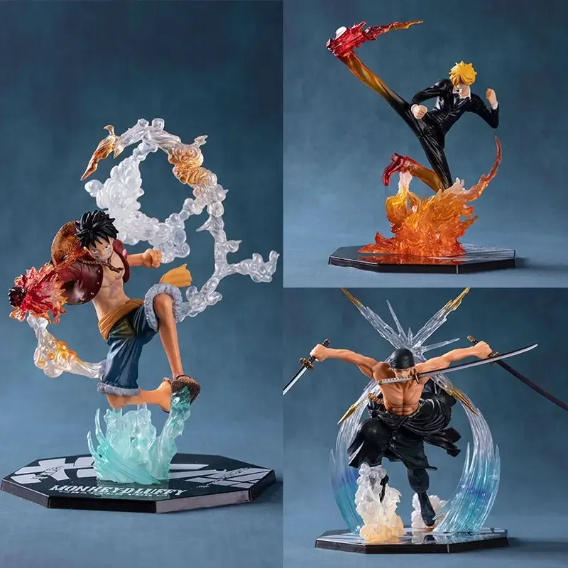 One Piece figure Luffy Sauron Sanji Ace model, a full set of limited edition doll ornaments, male birthday gift.