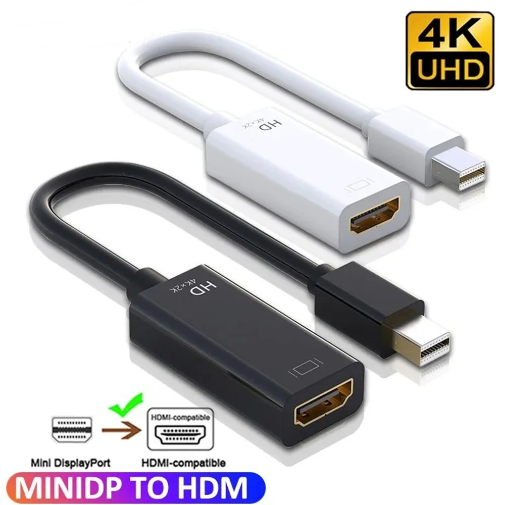 DisplayPort to HDMI Adapter 4K 1080P Transmission Mini DP Male to HD Female Converter For MacBook Air Pro Dell HP Lenovo Surface