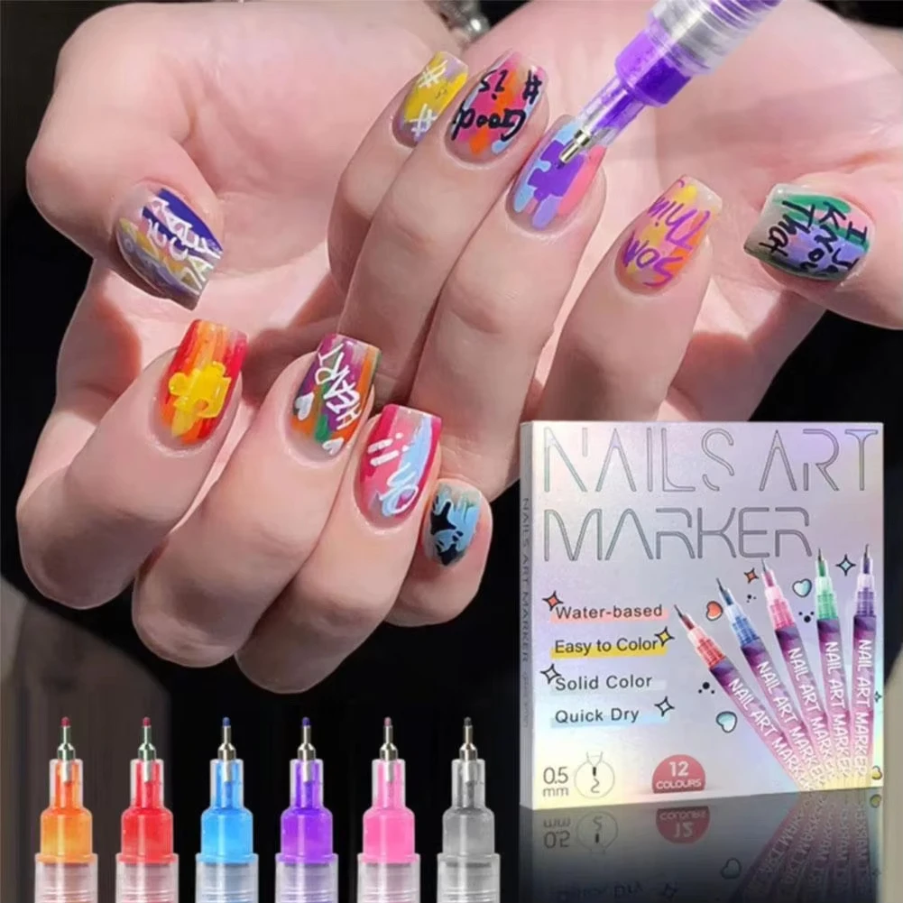 12 قطعة من أقلام الرسم ثلاثية - مراجعة Nail Art Dotting Tool وسعره