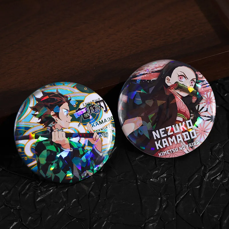 เข็มกลัดอนิเมะดาบพิฆาตอสูร คิเมทสึ โนะ ไยบะ เนซึโกะ คามาโดะ ทันจิโร่ ฮาชิระ คอสเพลย์ สินค้าอุปกรณ์เสริม พวงกุญแจ เครื่องประดับ