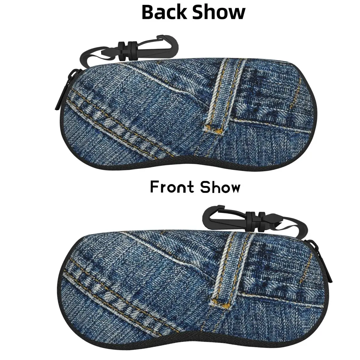 

Behind Pants I Love Bluejeans Denim Shell Glasses Case Protective Sunglasses Box Women Men Soft Eyeglasses Bag Pouch
