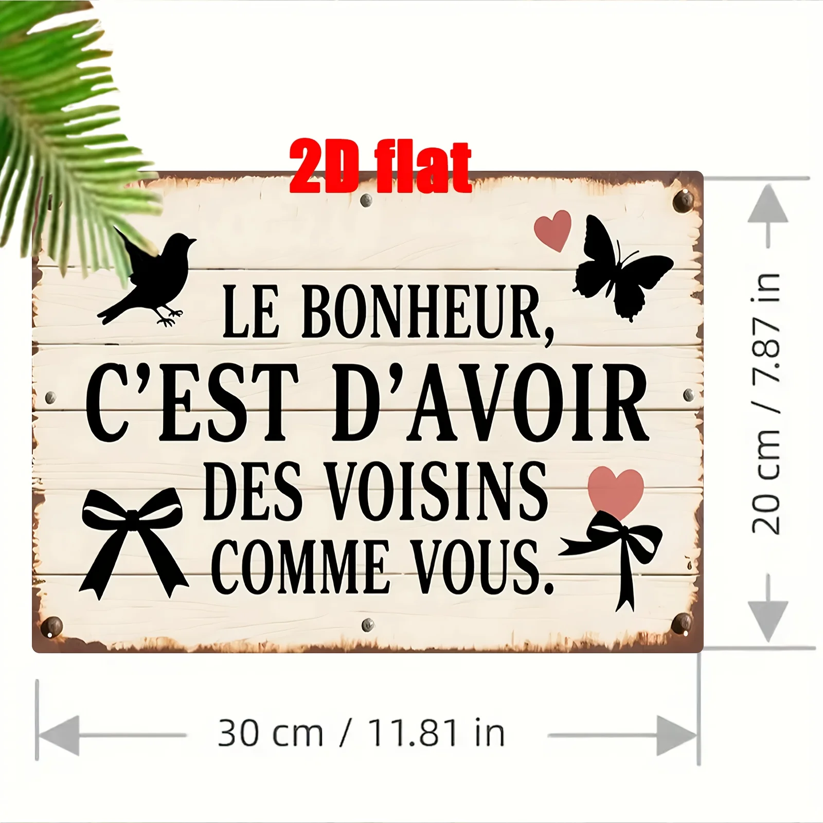2D Flat Metal Wall Sign, Home Decoration Tin Sign, 
