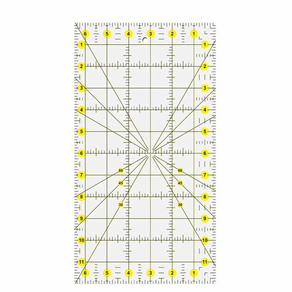 Acrylic English System Quilter Ruler Cutting Sewing Patchwork Rule for Precision Cutting Fabric Paper / Sewing / Crafts Template