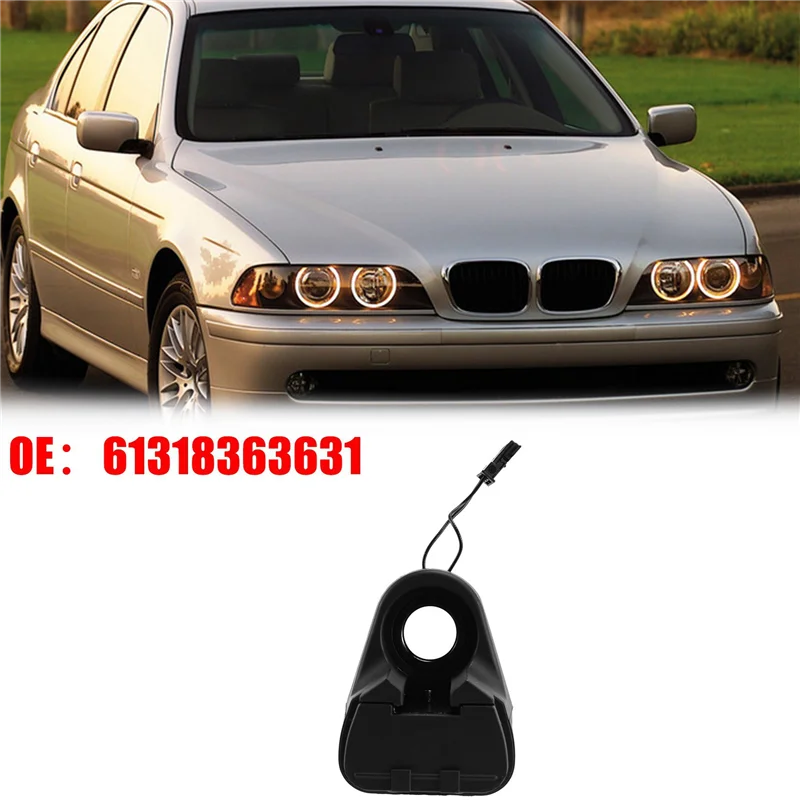 4X زر مفتاح ذراع الممسحة الخلفية للسيارة مع مفتاح صغير لسيارات BMW 5-Series E39 Wagon 1999-2003 61318363631