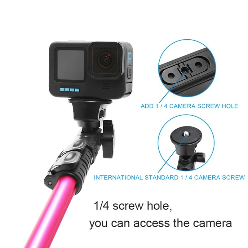 Adaptador de montaje de trípode para cámara de acción, Base de montaje para Gopro Hero 10/9/8/Max, orificio de 1/4 pulgadas, adaptador de monopié, 2 juegos