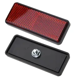 Reflector trasero ATV para motocicleta, placa reflectante rectangular roja de advertencia, 1 unidad