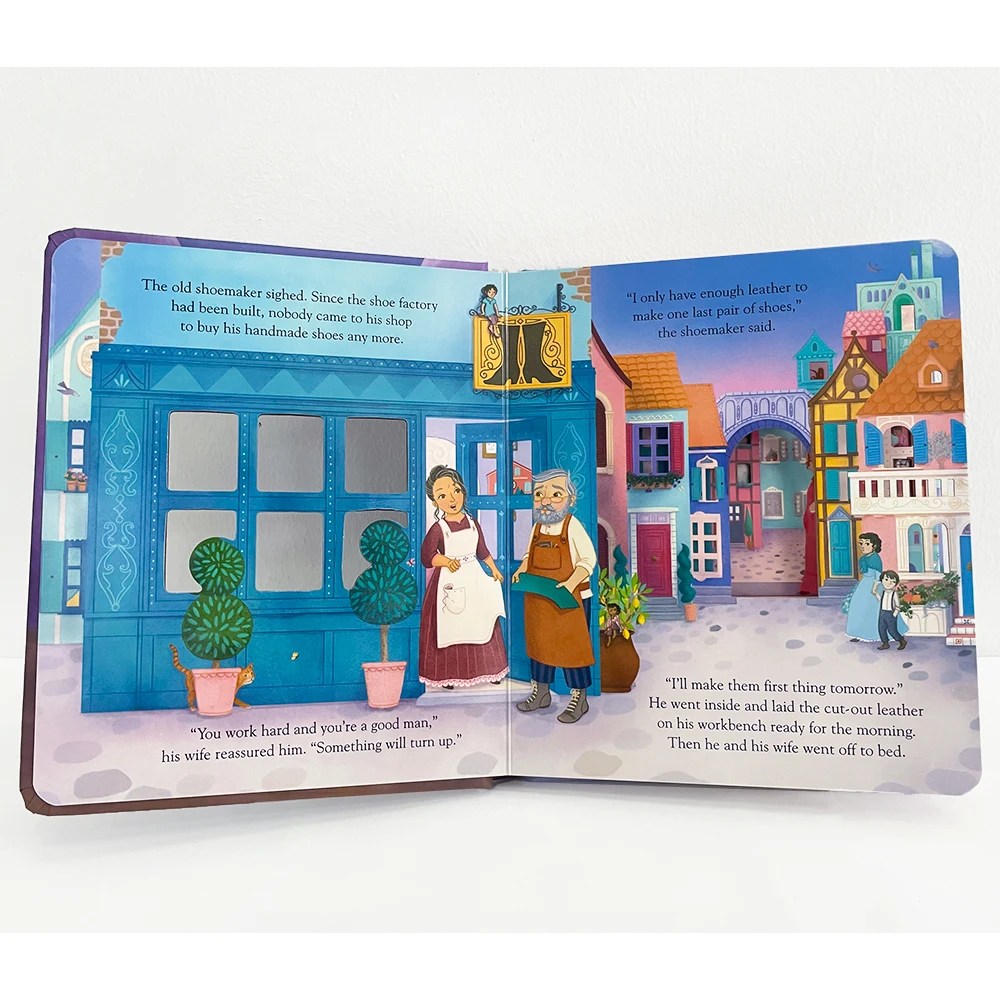 Usborne Peep Inside A Fairy Tale The Elves and The Shoemaker كتاب القصة الإنجليزية التعليمية للأطفال كتب مصورة ثلاثية الأبعاد #5