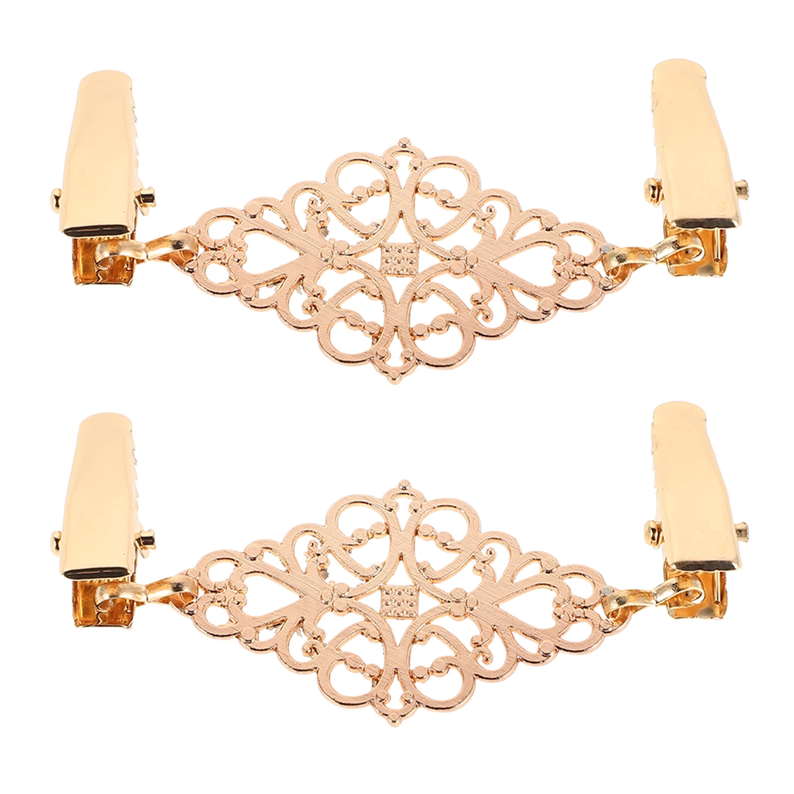 2 قطعة سترة سبيكة كليب طوق كليب للنساء الملابس الزخرفية الجوف خارج حزام الملابس عباءة ذهبية ملكة جمال