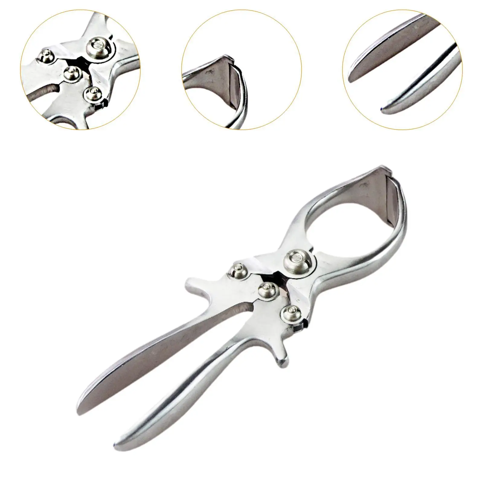 Castration Pliers Balloon Expansion Stainless Steel Equipment Tail Removal Elastrator for Pig Farm Animal Cattle Bulls Goat