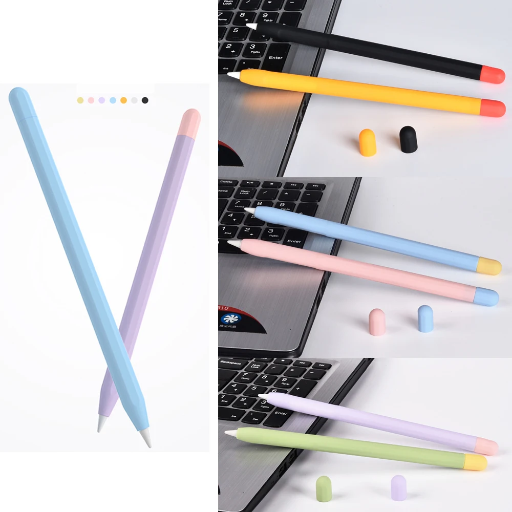 สำหรับ Apple Pencil 2 1 Gen เคสปากกาสไตลัสซิลิโคนนิ่มบางพิเศษฝาครอบป้องกันสำหรับ iPad ดินสอ1st ปลอกรุ่น2ND