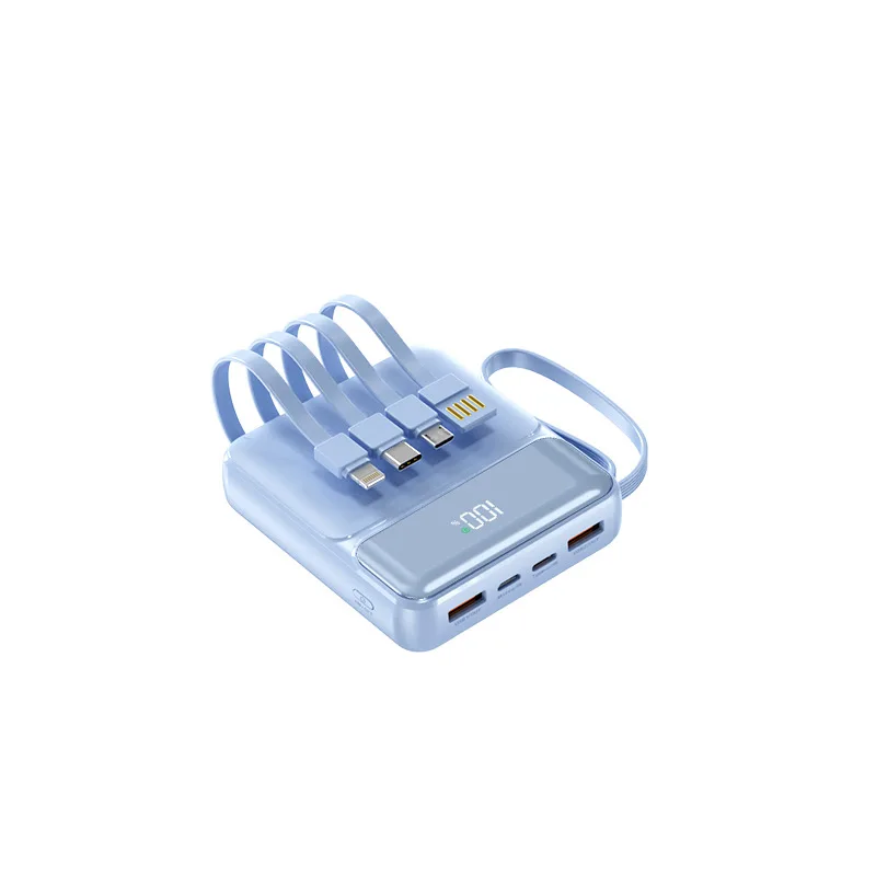 Mini 20000mAh 120W Power Bank with Built‑in Cable Can be taken on the plane Fast charging, no phone damage