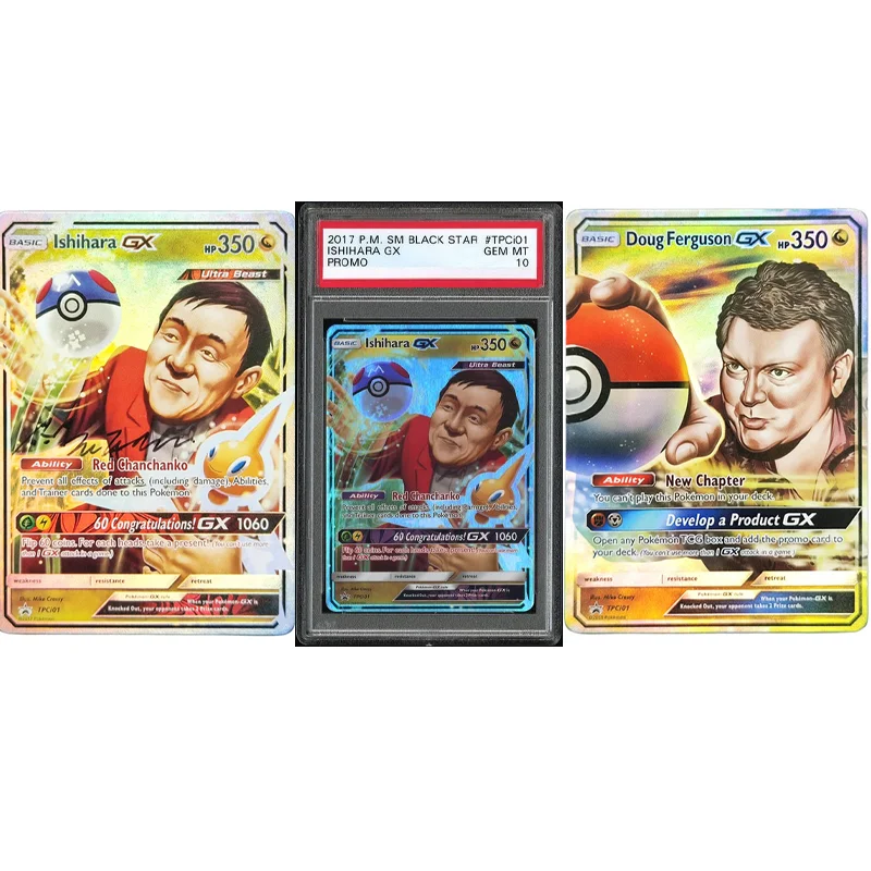 

Карты PTCG PKM «сделай сам» Sm Black Star Promo PTCG TPCi01 Ishihara Doug Ferguson GX Коллекционная карточная игра