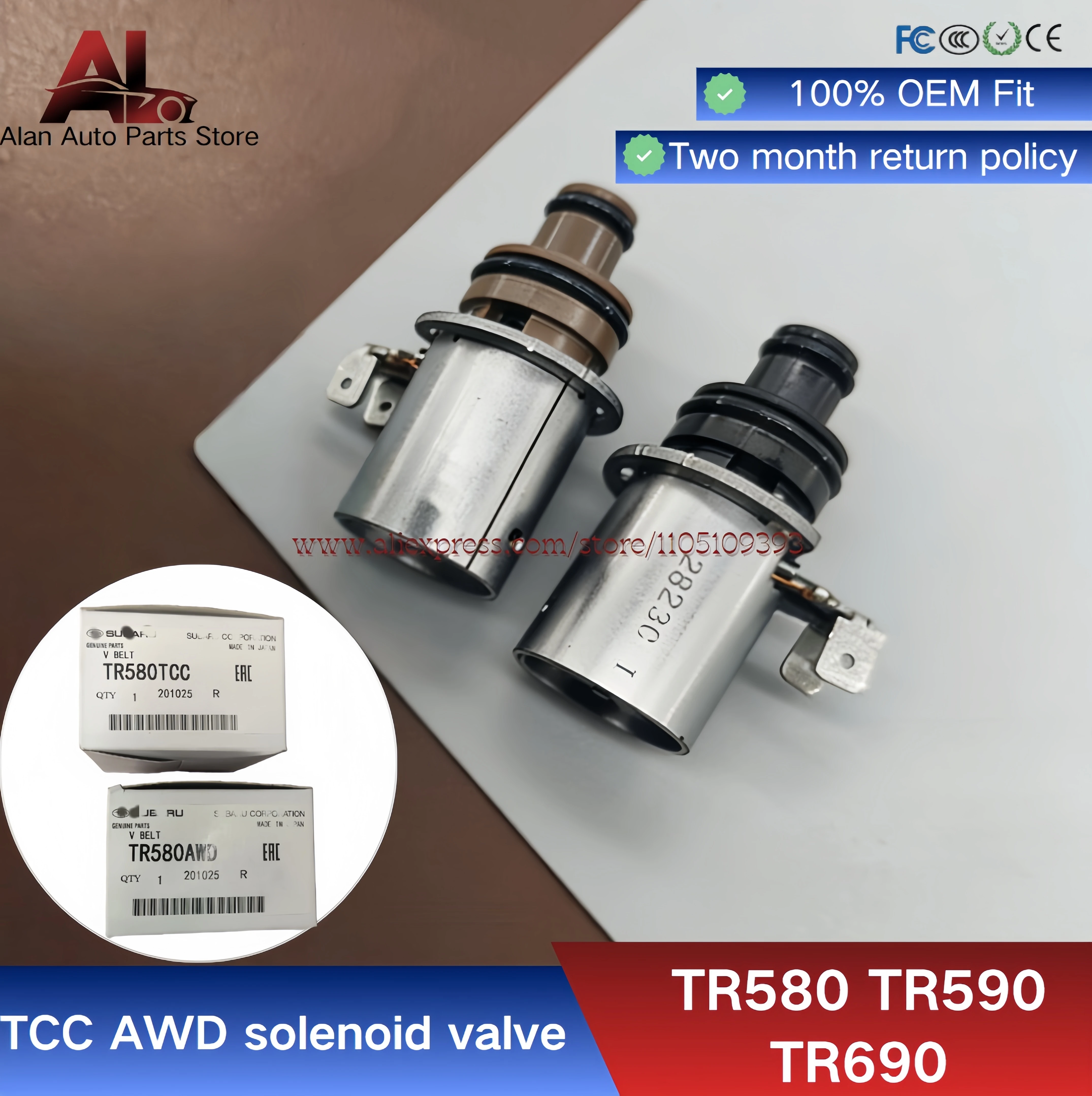 A peça OEM da válvula solenóide TR580 TCC AWD genuína 31825AA050 é adequada para transmissão Subaru CVT, jitter de mudança de reparo e P2764