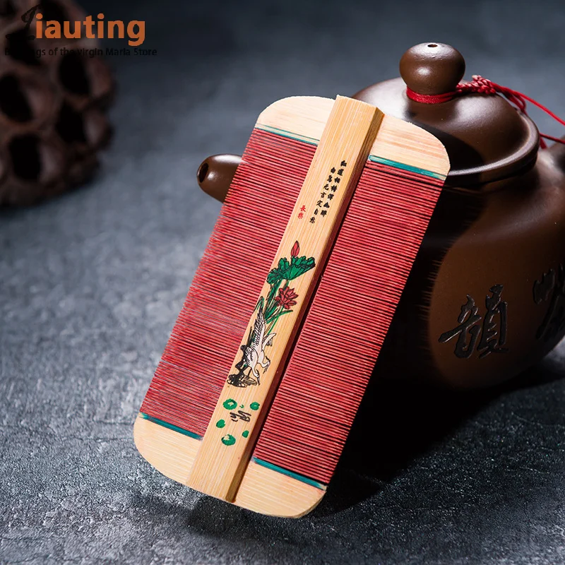 

Двухсторонняя Расческа для вшей, съемная узкая тонкая щетка для удаления вшей, расческа для удаления блох, удаление перхоти, инструмент для укладки волос