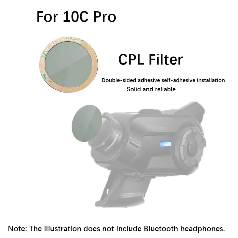 For SENA 10C Pro Motorcycle helmet Bluetooth earphone CPL filter