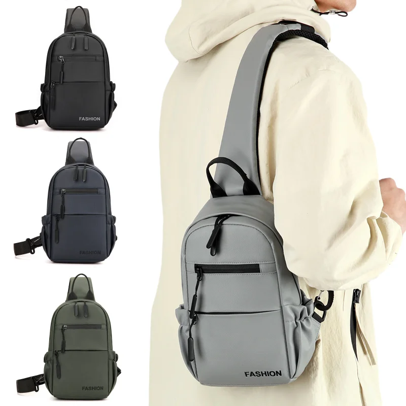 

New Fashionable Men's Chest Bag, Outdoor Casual Sports Single-shoulder Bag, Business Multi-layer Large-capacity Crossbody Bag