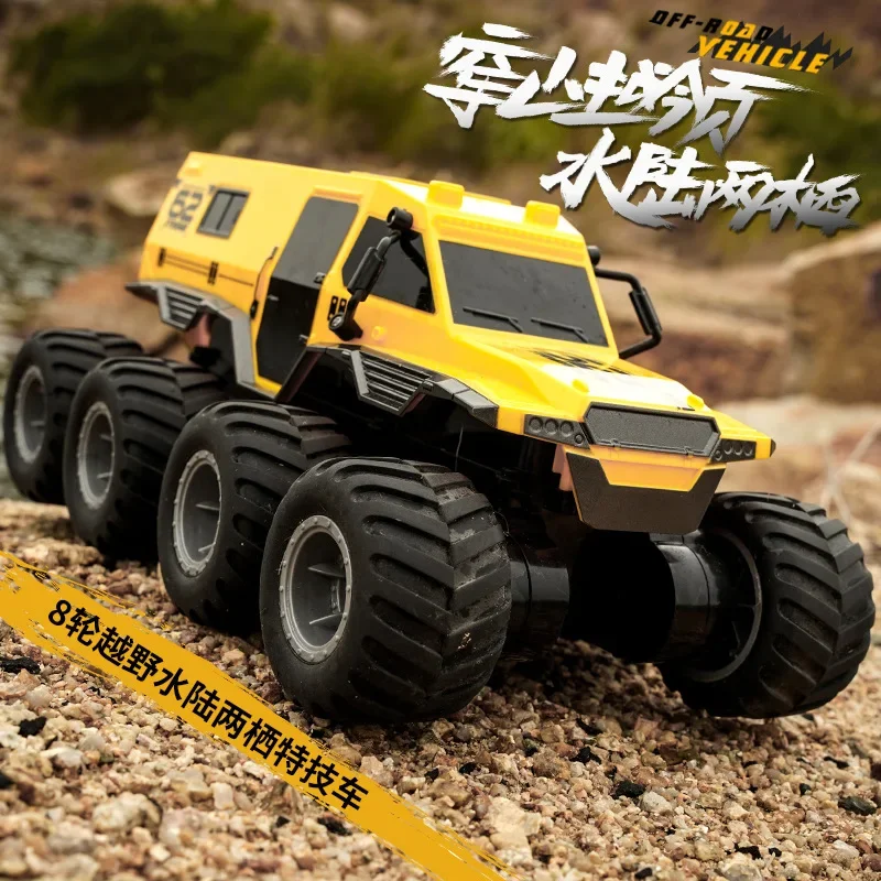 New 2.4g Amphibious Remote Control Bigfoot Climbing Car Eight-Wheel And Eight-Wheel Drive Off-Road Vehicle Usb Charging Creative