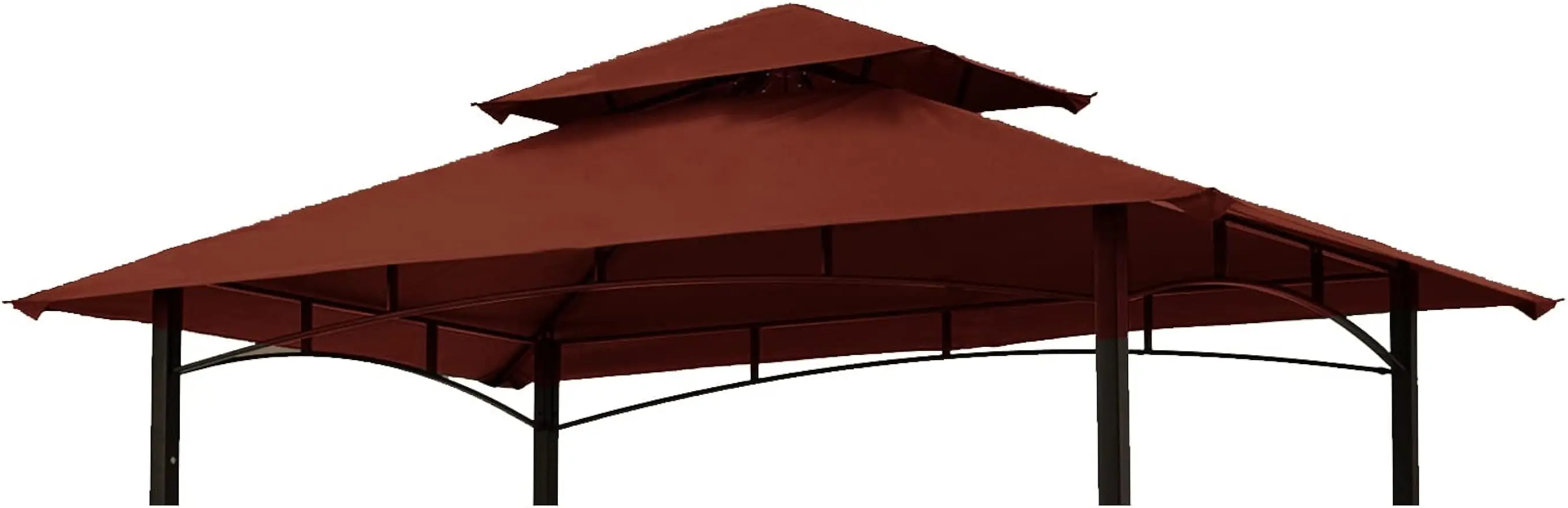 

Grill Gazebo Replacement Canopy Roof Hugline 5x8 Outdoor Grill Shelter Canopy Top Double Tiered BBQ Tent Cover Fit for Model L