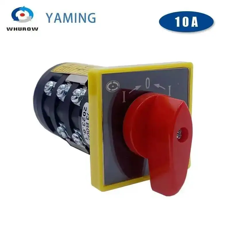 

HZ5B-10/3 B005 Reset Momentary 3 Positions Manual Transfer Rotary Cam Switch Electric Silver Contact 10A Three Poles