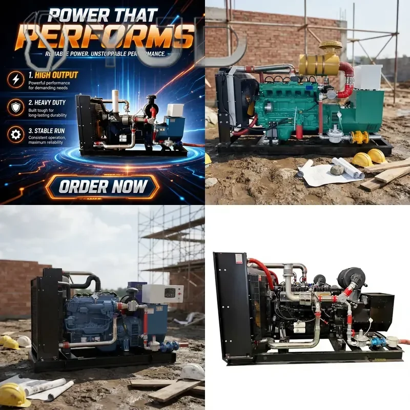 EPA Weichai 50kw 100kw Portable DC Single Generator LPG Biogas Natural Home Genset 200kva 300kva Backup Power