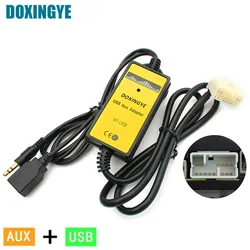 DOXINGYE Car Radio Digital CD Changer Adapter USB Aux-in Adapter MP3 Player for Honda Accord Civic Odyssey 6+8Pin Interface