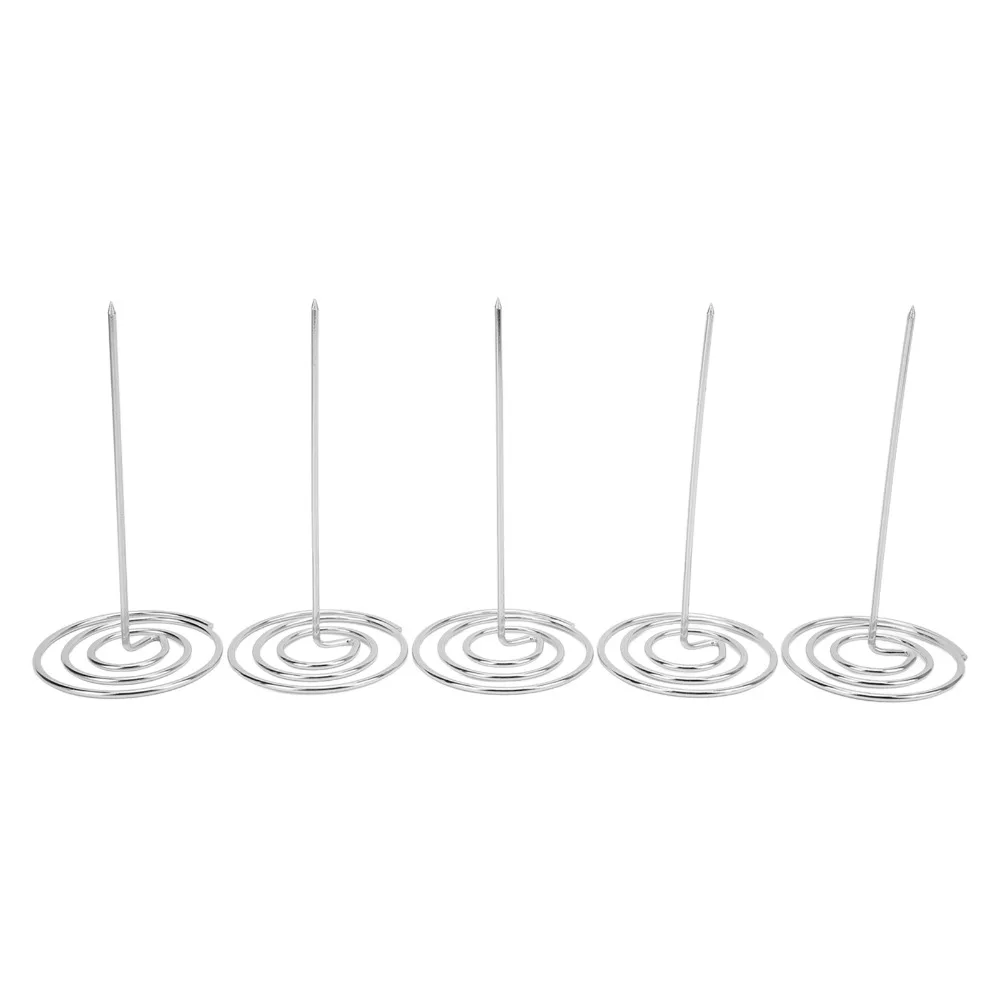 

5PCS Silver/Gold/Rose Gold Check Spindle Reusable Wear Resistant Receipt Holder 14.5*7.5cm Electroplating Metal