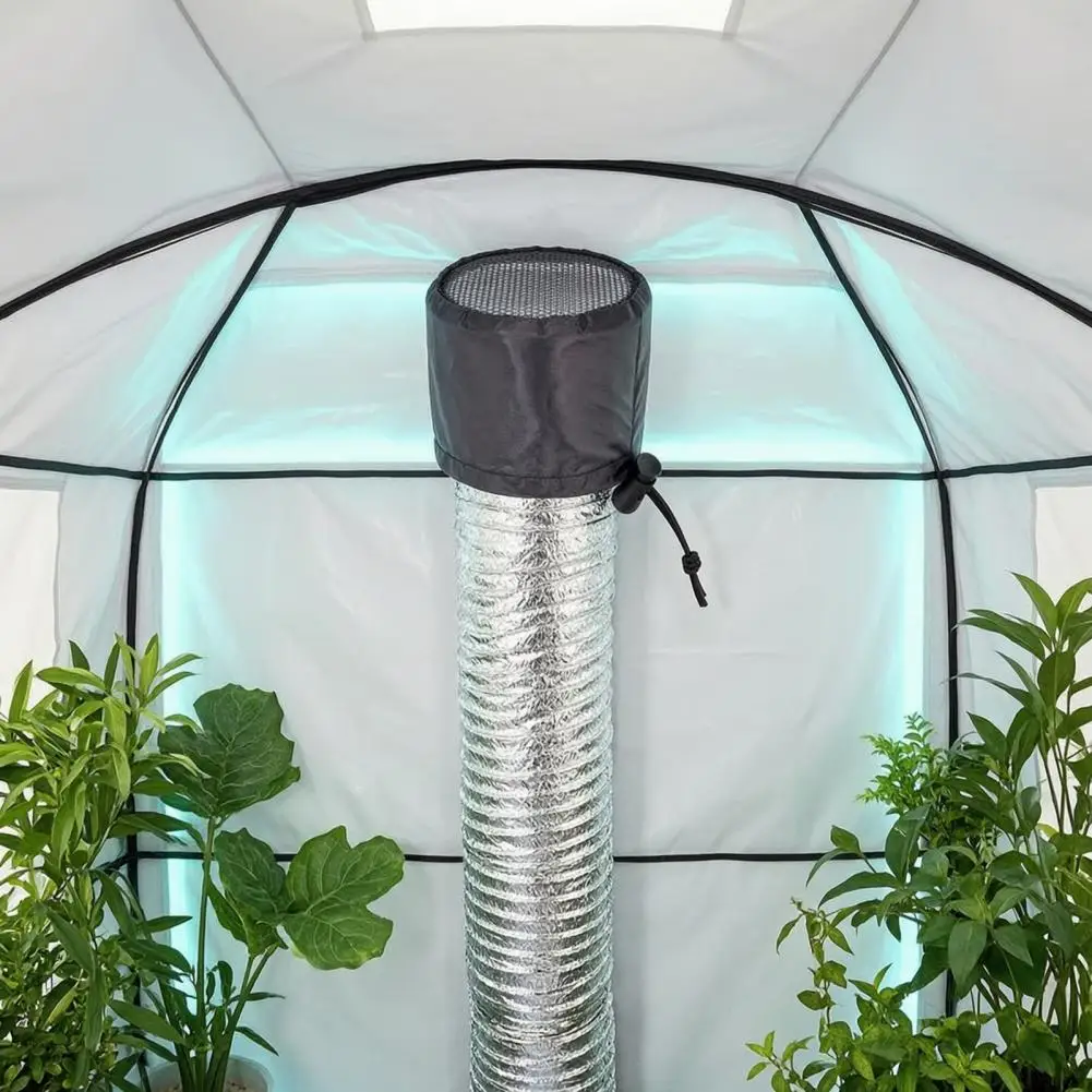 Hydroponic Ventilation Screen 2pcs Grow Tent Vent Covers with Drawstring 4/6/8 Dustproof Duct Filter Elastic Band for Plant