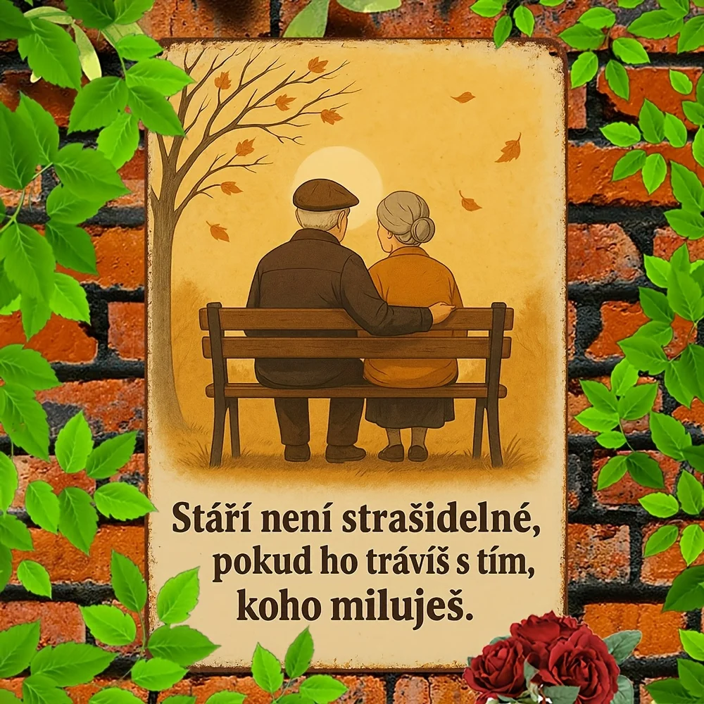 2D Flat, 1pc Czech Vintage Slogan Vintage Style Decorative , Suitable for Home, Restaurant, Cafe, Bar, Garage Decorative